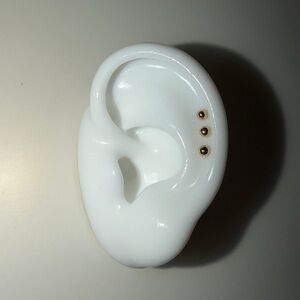 STUDS 14K Threadless 3mm Ball Piercing Studs